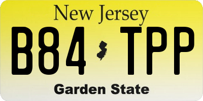 NJ license plate B84TPP