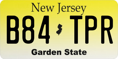 NJ license plate B84TPR