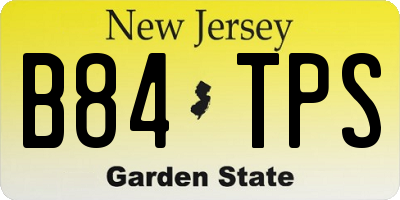 NJ license plate B84TPS
