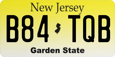 NJ license plate B84TQB