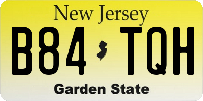 NJ license plate B84TQH