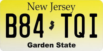 NJ license plate B84TQI