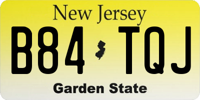 NJ license plate B84TQJ