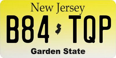 NJ license plate B84TQP