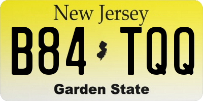 NJ license plate B84TQQ