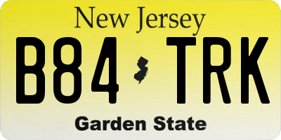 NJ license plate B84TRK
