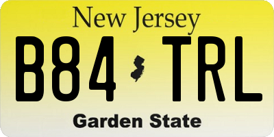 NJ license plate B84TRL