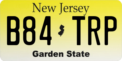 NJ license plate B84TRP