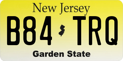 NJ license plate B84TRQ