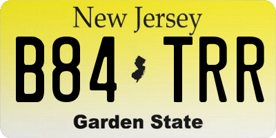 NJ license plate B84TRR