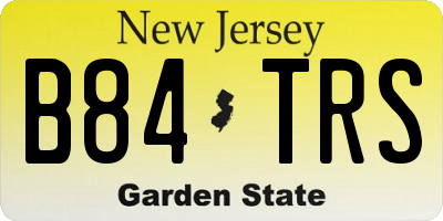 NJ license plate B84TRS