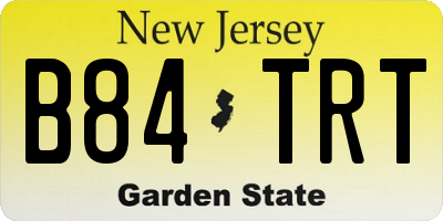 NJ license plate B84TRT