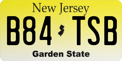 NJ license plate B84TSB