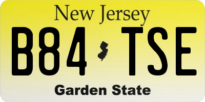 NJ license plate B84TSE