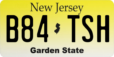 NJ license plate B84TSH