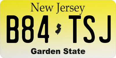 NJ license plate B84TSJ