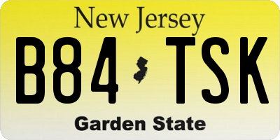 NJ license plate B84TSK