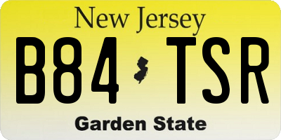 NJ license plate B84TSR