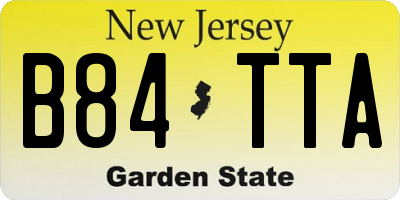 NJ license plate B84TTA