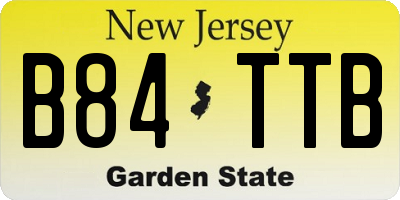 NJ license plate B84TTB