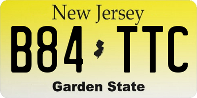 NJ license plate B84TTC