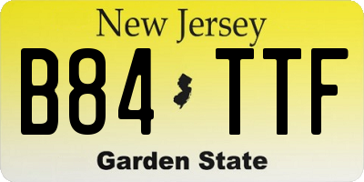NJ license plate B84TTF