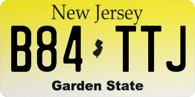 NJ license plate B84TTJ