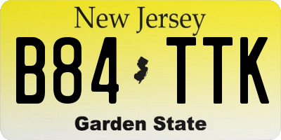 NJ license plate B84TTK