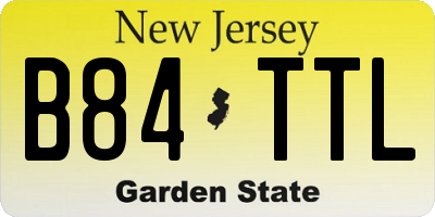 NJ license plate B84TTL