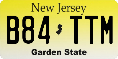 NJ license plate B84TTM