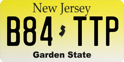 NJ license plate B84TTP