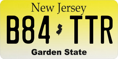NJ license plate B84TTR
