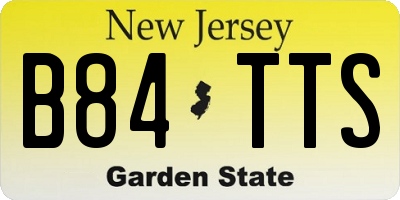 NJ license plate B84TTS