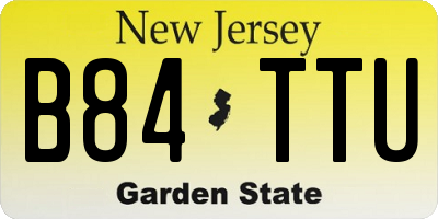 NJ license plate B84TTU