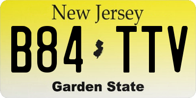 NJ license plate B84TTV