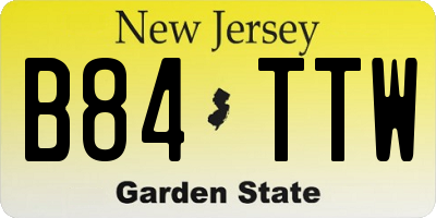 NJ license plate B84TTW