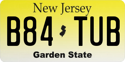 NJ license plate B84TUB