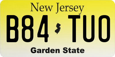 NJ license plate B84TUO