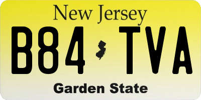 NJ license plate B84TVA