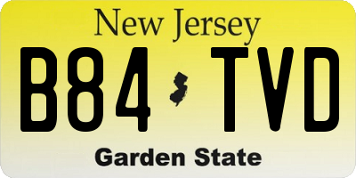 NJ license plate B84TVD