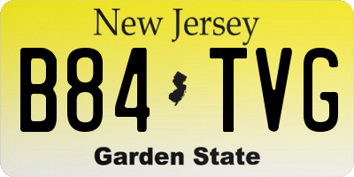 NJ license plate B84TVG