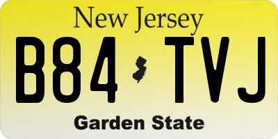NJ license plate B84TVJ