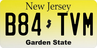 NJ license plate B84TVM