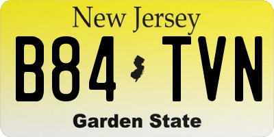 NJ license plate B84TVN