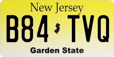 NJ license plate B84TVQ