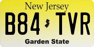 NJ license plate B84TVR