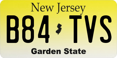 NJ license plate B84TVS