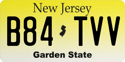 NJ license plate B84TVV