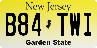 NJ license plate B84TWI
