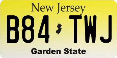 NJ license plate B84TWJ